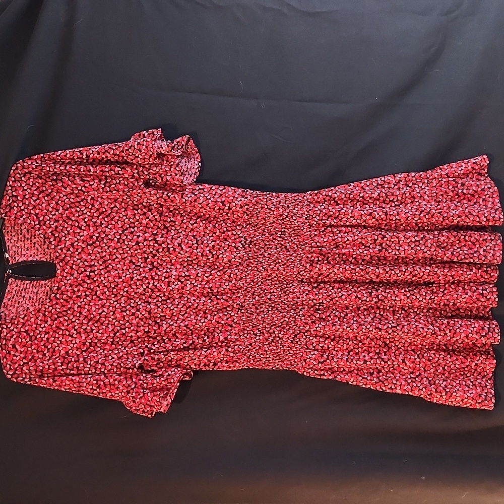 Michael Kors Ripley flowy sun dress size Small. Red, pink and black